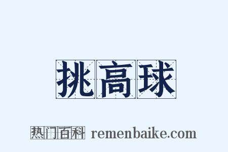 挑高球是什么意思的图片